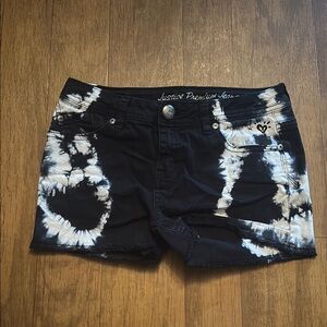 Justice navy and White Tie-Dye Women's Shorts